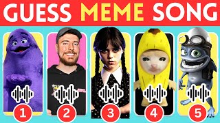 Guess Meme Song 🎶🎵🎤 | MrBeast, Wednesday, Grimace Shake, Crazy Frog