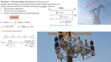 How to calculate overhead transmission Lines parameters (Capacitance) - Tutorial 3
