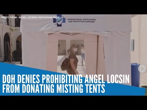 DOH denies prohibiting Angel Locsin from donating misting tents