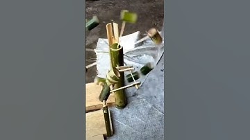 Làm guồng quay nước bằng tre (Water wheel)