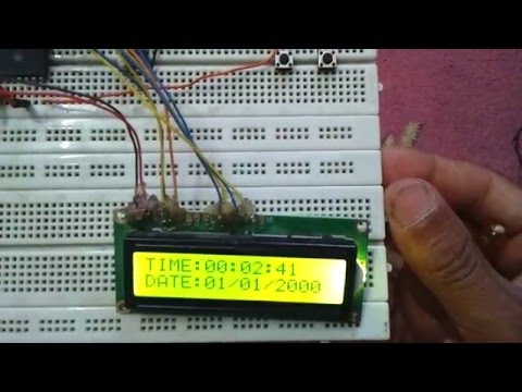 Real time clock RTC using PIC16F877A and DS1307 CCS PIC C