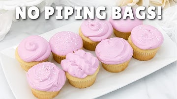 How to Ice Cupcakes without a Piping Bag or Tips