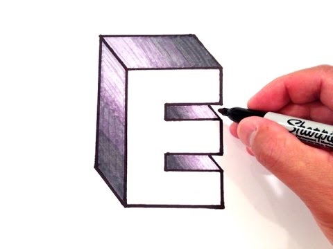 How To Draw The Letter E In 3d Youtube