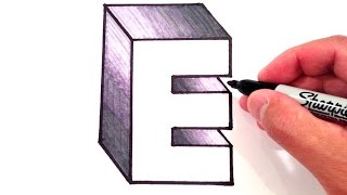 How To Draw The Letter E In 3d Youtube