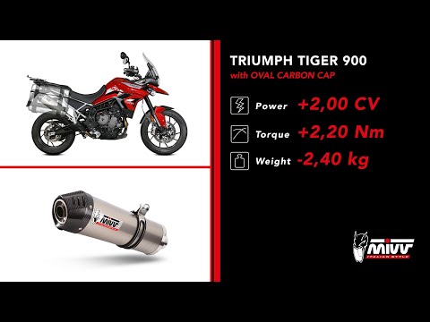 SILENCIEUX OVALE EN TITANE MIVV TRIUMPH TIGER 900 / GT / PRO / RALLY 2021-2024 vidéo