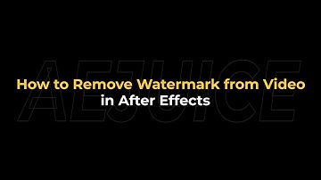 How to Remove Watermark from Video in After Effects – AEJuice Tutorials