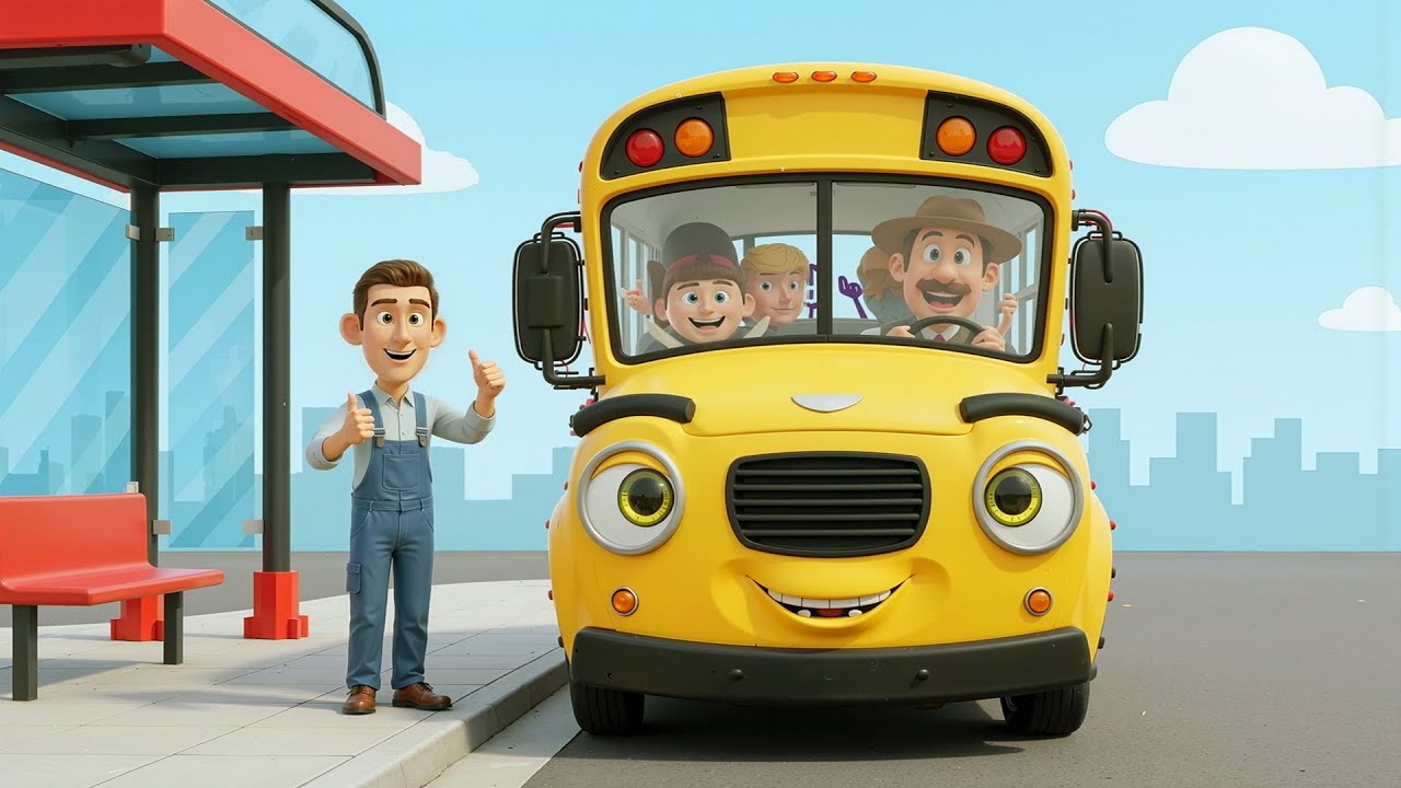 🚌 Otobüsün Tekerleği Yuvarlak Yuvarlak Dönüyor Çocuk Şarkısı