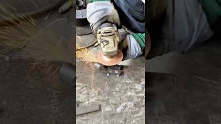 Smoothing and Refining Metal Edges with an Angle Grinder for a Smooth Final Finish #shorts