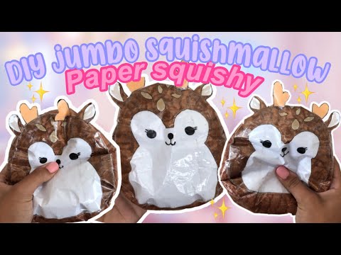 DIY JUMBO SQUISHMALLOW SQUISHY TUTORIAL!- super easy! - YouTube