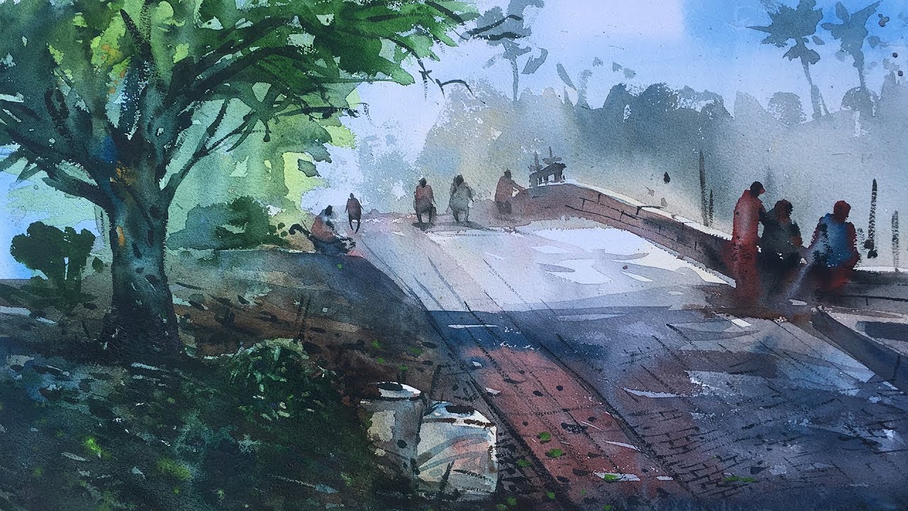 Watercolor painting without drawing 6 watercolor tips and tricks by