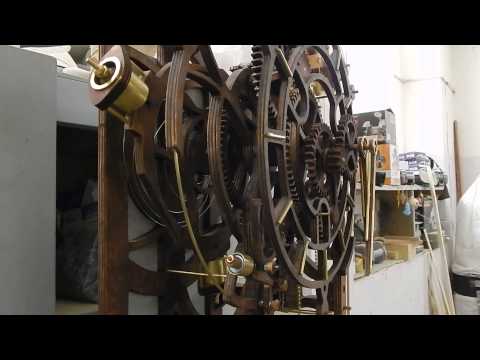Wooden clock. Balance + Brian Law's gravity escapement