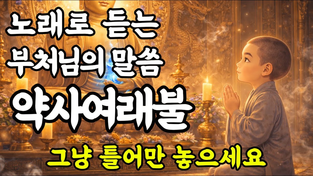 노래로 듣는 약사여래불 중생들의 아픔을 모두 치유해주시는 부처님 노래 그냥 틀어만 놓으세요 복이 들어옵니다.