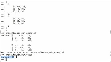 PyTorch Min: Get Minimum Value Of A PyTorch Tensor - PyTorch Tutorial