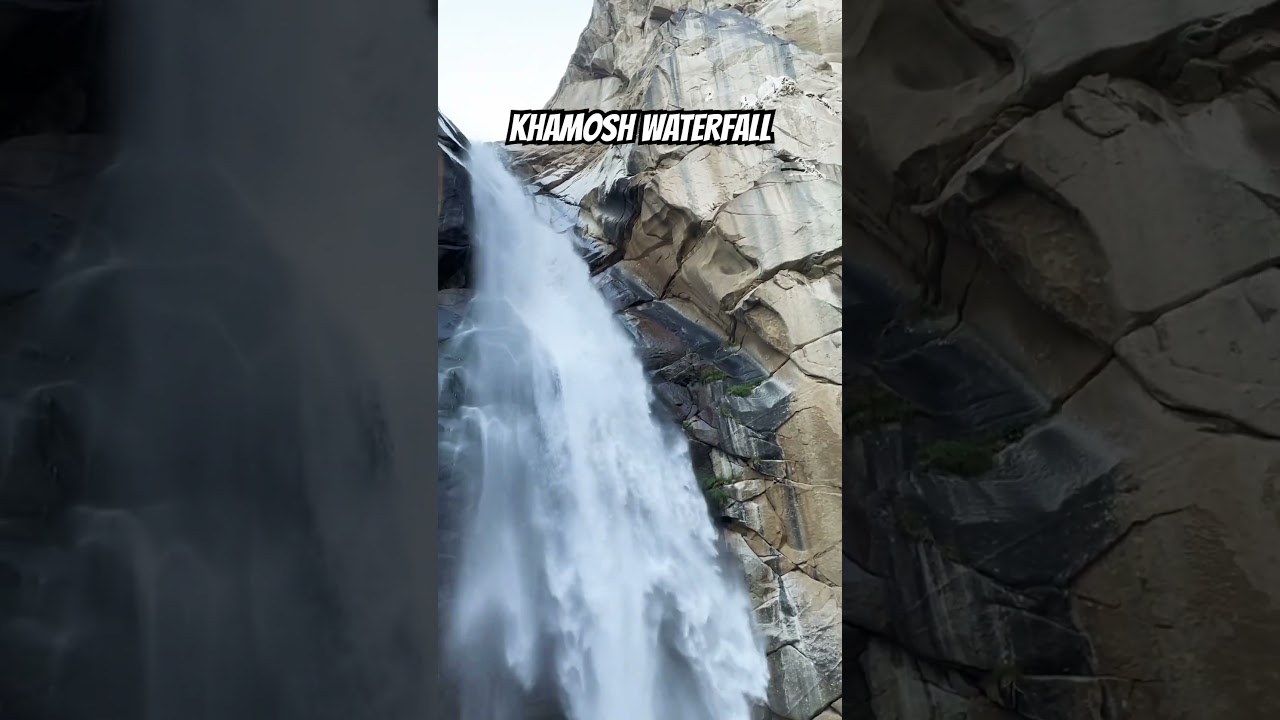 “Hidden Gem of Gilgit Baltistan | Khamosh Waterfall Beauty Revealed 🌊🇵🇰”