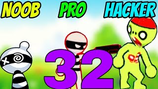 NOOB vs PRO vs HACKER in Draw Hero 3D: All Levels Gameplay, New iOS Android Games screenshot 5