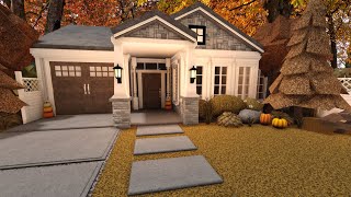 [ bloxburg ] ꒰ 28k ꒱ 🍂 affordable autumn family home ꒰ no gamepass exterior build ꒱