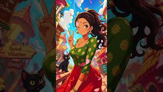 Cute Anime Girl Vibes 😍✨ | Good Vibes Only 💚#shorts#trending#trendingshorts#technology