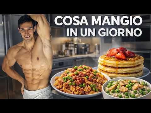 COSA MANGIO IN UN GIORNO PER AUMENTARE LA MASSA MUSCOLARE! MENO GRASSO E PIÙ MUSCOLO!