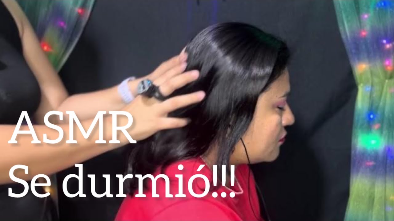 ASMR CON MI PRIMA/ CEPILLANDO SU CABELLO Y MASAJE