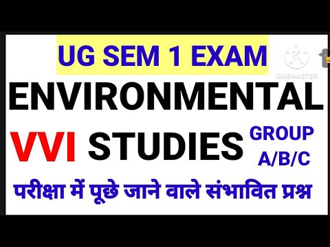 ENVIRONMENTAL STUDIES VVI QUESTIONS SKMU UG SEM 1 NEP #vvi #sem1vvi # ...