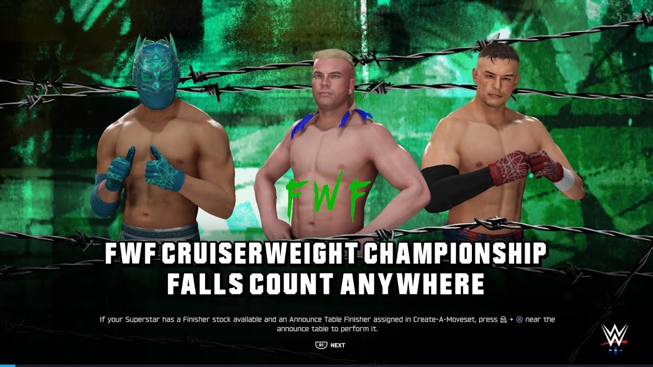 Triple threat match for the new fwf cruiser weight championship