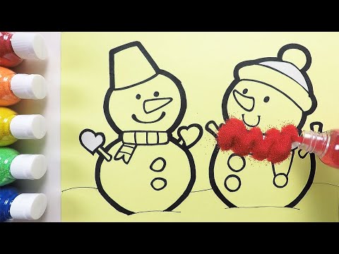 <strong>Cute</strong> Snowman coloring &amp;amp; <strong>drawing</strong> ㅣ 귀여운 눈사람 그리기 색칠하기