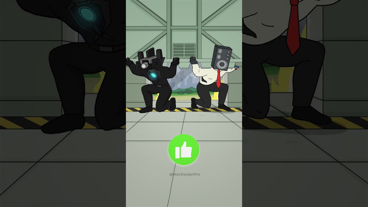 Who Will Help Large Speaker Man Holding The Gate Challenge Part 9 Animation Meme 