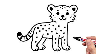 How to Draw a Cheetah (EASY)