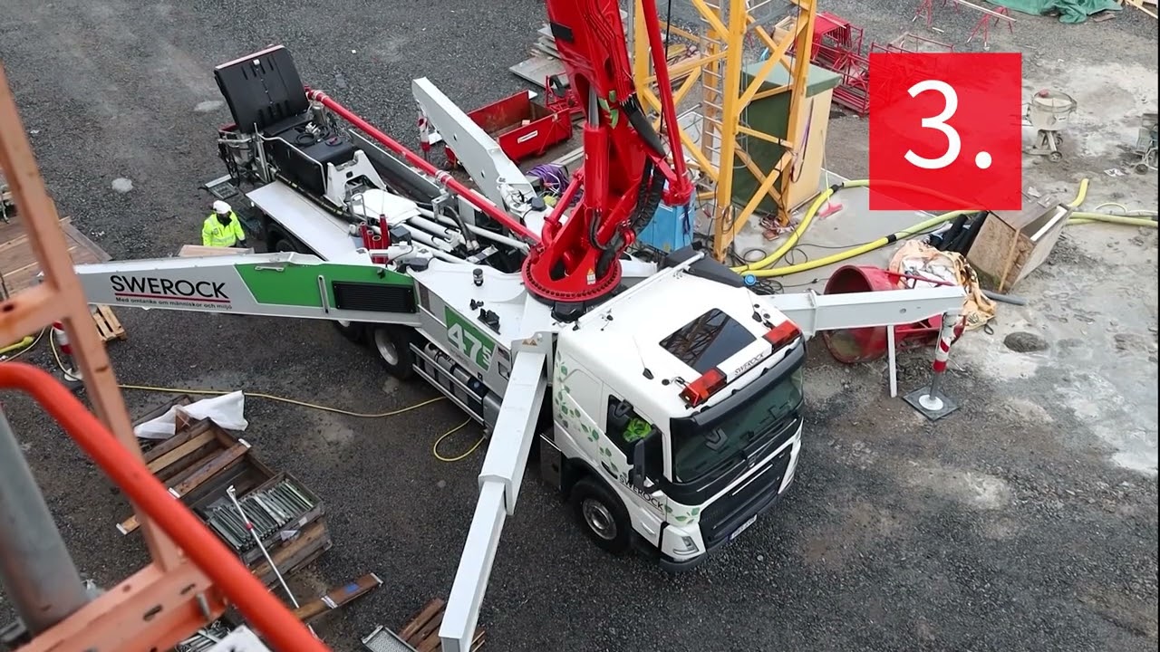 Swerock gör det hållbart genom hela betongkedjan! ECO-Betong - helelektrisk betongbil - hybridpump