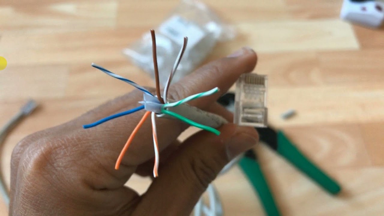 الطريقة الصحيحة لعمل آرجي وتكنيش كابل شبكة