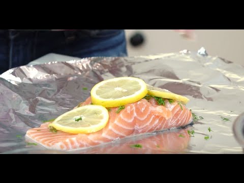 Grilled Salmon In Foil With Lemon Dill Youtube