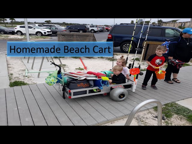 Harbor Freight Beach Cart  First Beach Trip UPDATE 