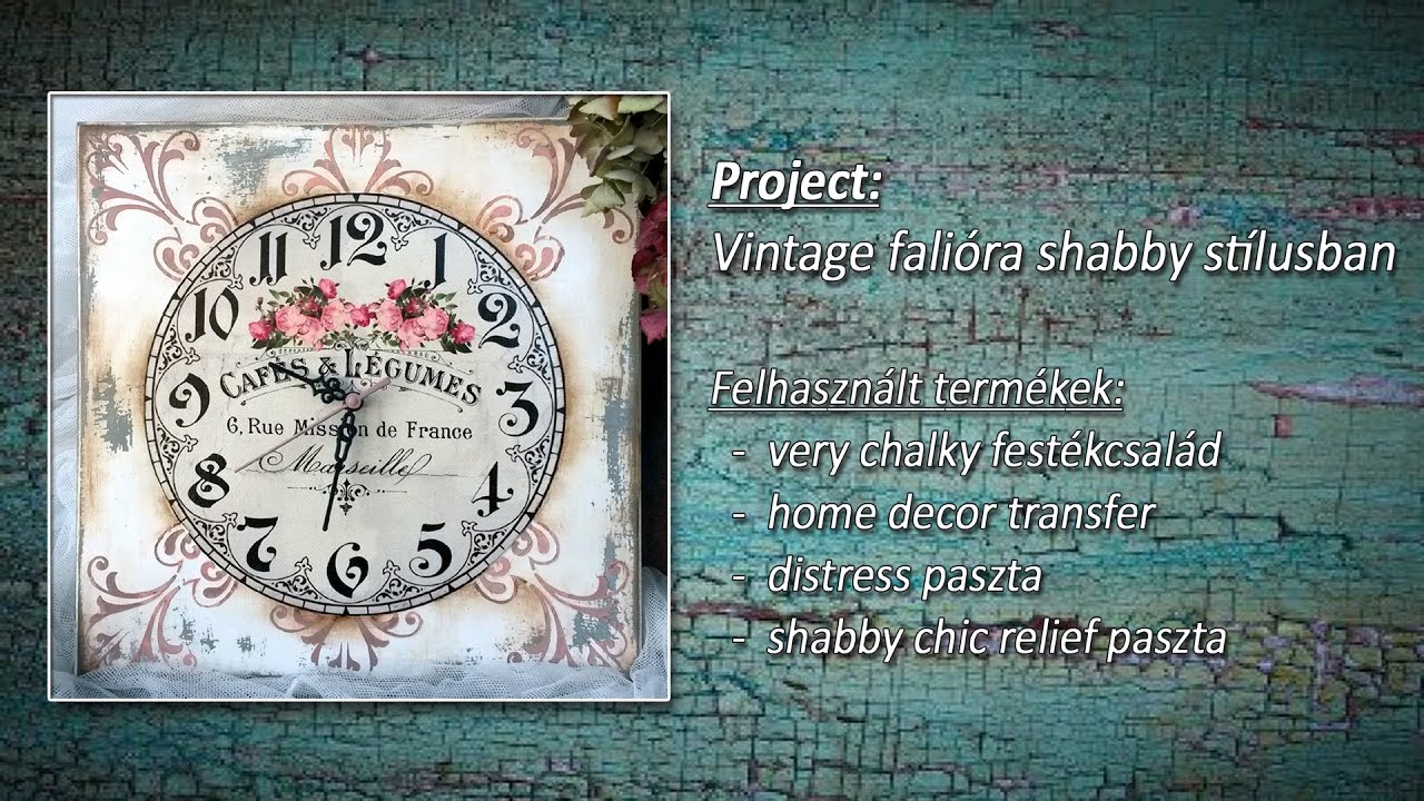 Vintage óra shabby stílusban a CADENCE termékeivel