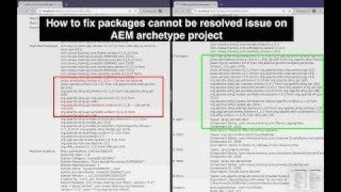 How to fix packages cannot be resolved issue in AEM archetype project