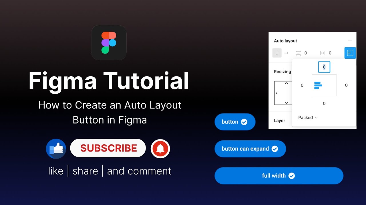How to Create an Auto Layout Button in Figma #figmatutorial # ...