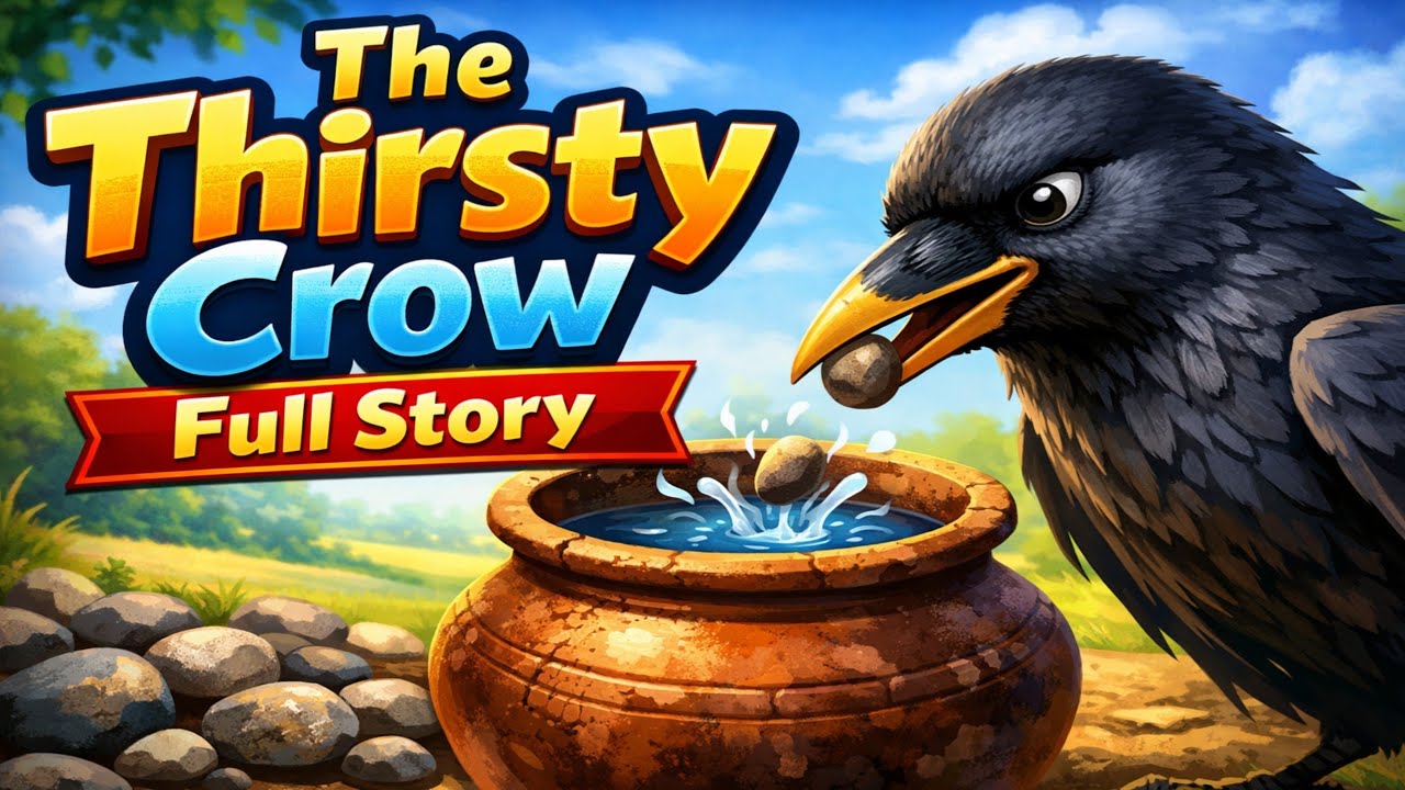 The Thirsty Crow Story | Easy English Moral Story for Kids | Learn English Through Story