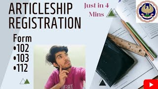 CA Articleship Registration process..✨💯..Must watch the complete overview in 4 minutes. #cafinalist