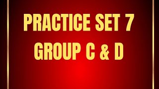 SET 7 | WBSSC GROUP C  &amp; GROUP D | SELECTIVE  MATHS REASONING 