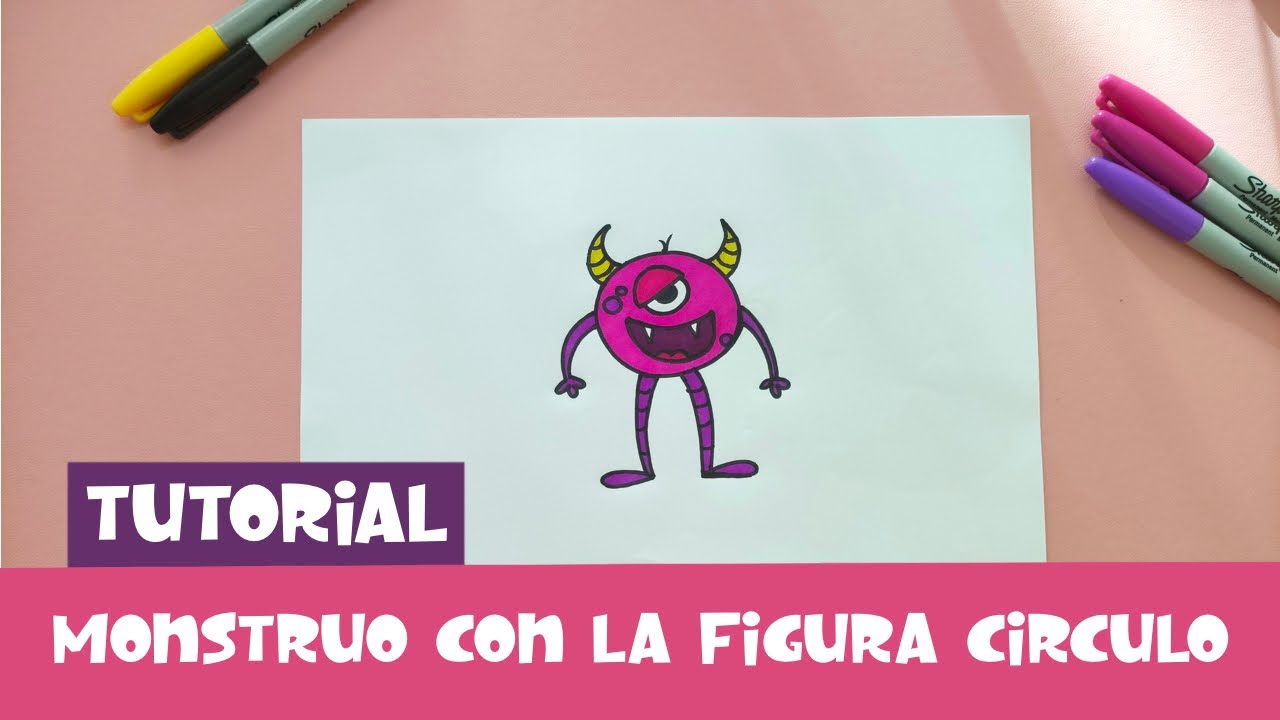 Tutorial de dibujo: Como dibujar un monstruo fácil para niños