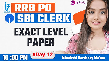 RRB PO/ SBI CLERK Quant Exact Exam Level Questions| Minakshi Varshney #Guidely #day12