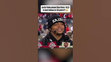Justin Fields picked Ohio State by 50 points?! 😳 #shorts