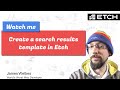 Watch me create a search results template in Etch for WordPress
