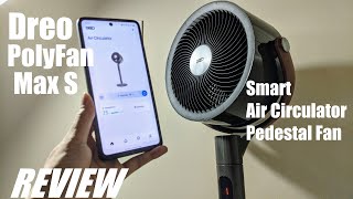 Review Dreo Polyfan Max S - Smart Oscillating Pedestal Fan - App Control Air Circulator