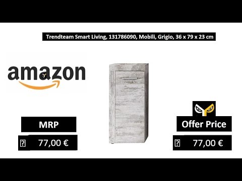 131786090 Grigio 36 x 79 x 23 cm Mobili Trendteam Smart Living