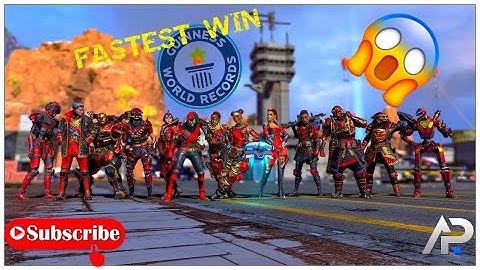 FASTEST WIN APEX LEGENDS (OFFICIAL WORLD RECORD ATTEMPT)