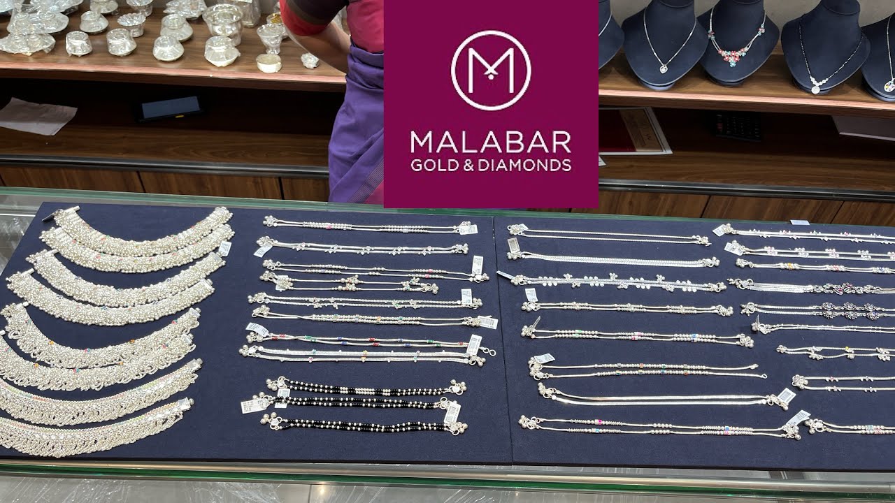 2025 Malabar gold latest and modern design silver payal silver anklet designs with price and weight
