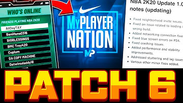 NBA 2K20 PATCH 6 - NEW MYPLAYER NATION MODE, DAILY SPINS, DASHBOARDING FIXES & MORE PATCH NOTES
