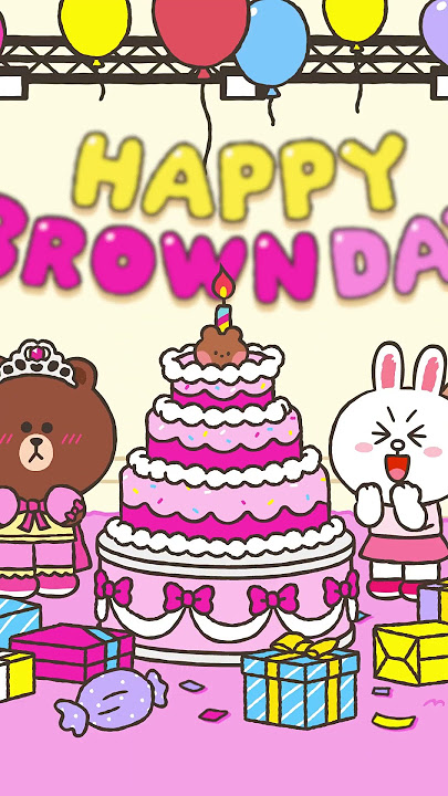 [LINE FRIENDS | BROWN DAY 2023] BROWN! Happy Birthday! | 브라운! 생일축하해! #shorts
