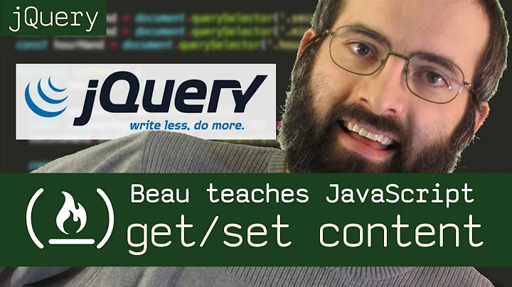 jQuery: get and set with http, text, val, and attr - Beau teaches JavaScript