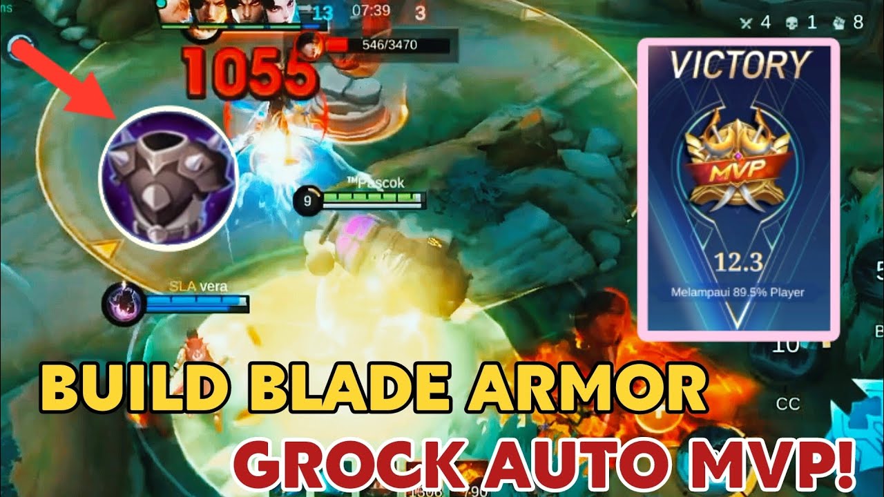 GROCK V.E.N.O.M PAKAI BUILD BLADE ARMOR! AUTO MVP | Grock Mobile Legends 